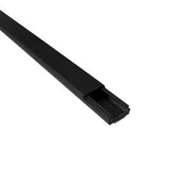 CANALETA X3 SLIM 20X10 PRETO S/ DIVISOR - BARRA  2000MM C/ ADESIVO (513202PR)DUTOPLAST