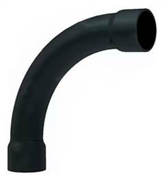 CURVA C/BOLSA 1 POL 90 LISA PRETA (7897574177596)MAXXBOX