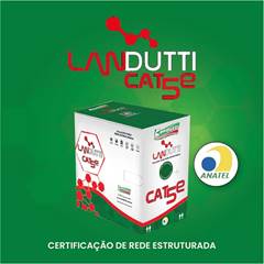 CABO LANDUTTI CAT 5E 4PX24AWG CM  100MHZ AZUL CX 305M (7899658711603)