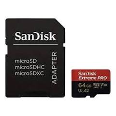 CARTAO DE MEMORIA 64GB SANDISK COM ADAPTADOR SDSQUNR-064G-GN3 020000053
