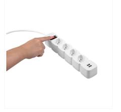 PROTETOR ELETRONICO C/ 4 TOMADAS E 2 USB - EPE 204 USB BR    (4824204)