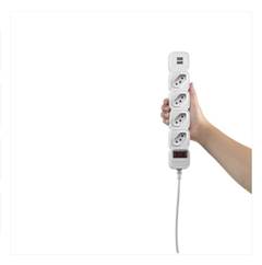 PROTETOR ELETRONICO C/ 4 TOMADAS E 2 USB - EPE 204 USB BR    (4824204)