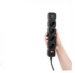 PROTETOR ELETRONICO C/ 4 TOMADAS E 2 USB - EPE 204 USB PT    (4824205)