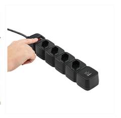 PROTETOR ELETRONICO C/ 4 TOMADAS E 2 USB - EPE 204 USB PT    (4824205)