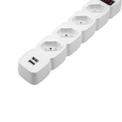 PROTETOR ELETRONICO C/ 4 TOMADAS 2 USB EPE 204 USB + PT (4824207)