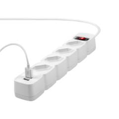 PROTETOR ELETRONICO C/ 4 TOMADAS 2 USB EPE 204 USB + PT (4824207)