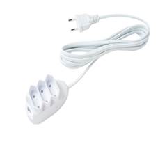 EXTENSAO ELETRICA 3 TOMADAS 3 PINOS 10A 5M BRANCA EXT 3005 (4830146)