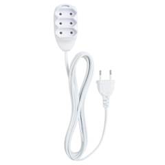 EXTENSAO ELETRICA 3 TOMADAS 3 PINOS 10A 5M BRANCA EXT 3005 (4830146)