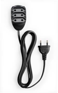 EXTENSAO ELETRICA 3 TOMADAS 3 PINOS 10A 5M PRETA EXT 3005 (4830169)