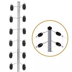 HASTE INDUSTRIAL CANTO 25X25 12 ISOLADORES CASTANHA (H25IC)