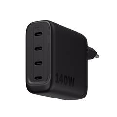 CONVERSOR AUTOMATICO AC/DC FONTE USB PRETO - EC 40 POWER 140W GAN  (4820194)
