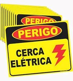 PLACA SINALIZACAO PVC PERIGO CERCA ELETRICA (601316)
